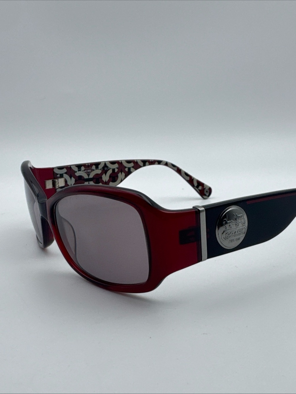 Coach S2009 Sunglasses Burgundy Red Square Frame Only